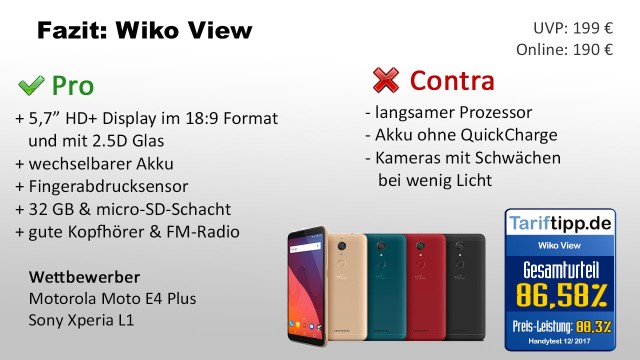 Fazit Wiko View