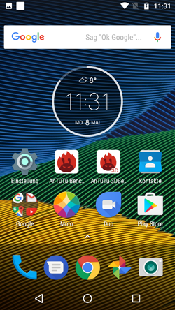 Homescreen Moto G5