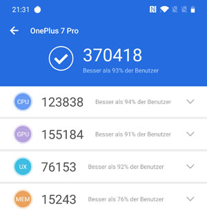 Antutu Benchmark OnePlus 7 Pro